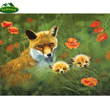 YUMEART DIY Full Square Drill Diamond Painting by Number Cross Stitch Fox In The Bush Diamond Embroidery Mosaic Home Wall Decor 2024 - buy cheap