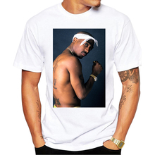 Tupac Printed T Shirt Men's High Quality Hip Hop Tops Custom Hipster Tees Casual Cool 2Pac T-shirt Harajuku Streetwear 2024 - buy cheap