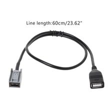 Aux USB кабель адаптер женский порт удлинитель для Honda Civic Jazz CR-V Accord стерео MP3 2008-2013 автомобильные кабели 2024 - купить недорого