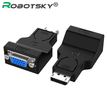 Robotsky порт дисплея DP штекер-VGA гнездо адаптер конвертер кабель порта дисплея для HDTV монитора MacBook ноутбука проектора ПК 2024 - купить недорого