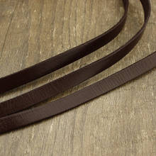 Free Ship Coffee/Brown 10 Meters Leather cord 10mm Flat Genuine Leather Cord 2024 - buy cheap