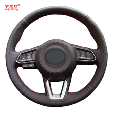 Yuji-Hong Artificial Leather Car Steering Wheel Covers Case for Mazda 3 Axela Mazda 6 Atenza CX-3 2018-2019 CX-5 2017-2019 CX-9 2024 - buy cheap