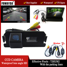 Fuwayda-câmera de visão traseira para carro, para hyundai i30 genesis coupe tiburon kia soul, com 4.3 espaços, lcd dobrável, monitor hd 2024 - compre barato