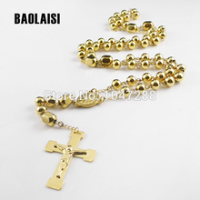 Men's Rosary Pendant Necklace Cross Necklace Charms Gold Titanium Steel Ball Chain Beckham For Men Fashion Jewelry 2024 - buy cheap