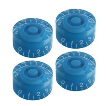 NEW 4pcs Electric Guitar Knobs Volume Knob Button Caps Blue with White Numbers for LP Guitar Parts 2024 - buy cheap