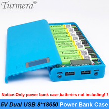 Carregador de celular, 5v dual usb 8*18650 power bank caixa de bateria carregador de telefone móvel diy caixa de sugerimos ncr18650b hg2 18650 bateria para diy 2024 - compre barato