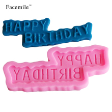 Gift Happy Birthday Silicone Fondant Mold Cake Decorating Pastry Gum Pastry Sugar Paste Baking Cookie Pastry Mold 2024 - buy cheap