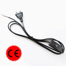 Cable de encendido y APAGADO para lámpara LED, interruptor de 1,8 m, enchufe americano y europeo, extensión de Cable blanco 2024 - compra barato