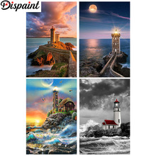 Dispaint Full Square/Round Drill 5D DIY Diamond Painting "High tower scenery" 3D Embroidery Cross Stitch 5D Home Decor Gift 2024 - buy cheap