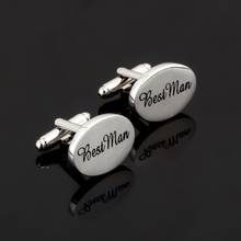Best Man Cufflinks for Mens Shirt Cuff bottons High Quality Round Enamel father Cuff links Wedding Grooms Gift Brand Jewelry 2024 - buy cheap