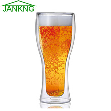 JANKNG-taza de silicona transparente irrompible, vaso de doble pared para vino tinto, cerveza, whisky, cristalería, Bar, botella de viaje, 1 ud. 2024 - compra barato