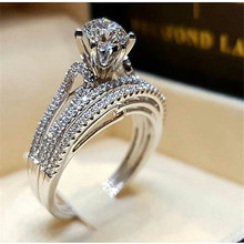 Женское кольцо с цирконием Yobest, серебряное обручальное кольцо, обручальное кольцо, 2019 2024 - купить недорого