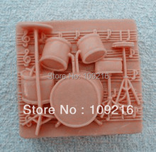 wholesale!!!1pcs Drum Set (zx765) Silicone Handmade Soap Mold Crafts DIY Mold 2024 - buy cheap