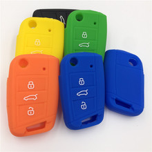 silicone key fob protect cover case skin for VW Polo golf 7 MK7 for Skoda Octavia combi A7 for SEAT Leon Ibiza CUPTRA key cover 2024 - buy cheap