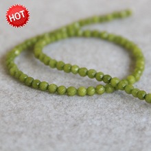 Accesorios para manualidades de 4mm para mujer, Calcedonia Verde de luz, piedras redondas facetadas, cuentas sueltas DIY, ajuste de joyería de 15 pulgadas 2024 - compra barato