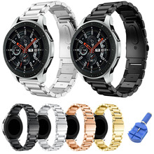 Pulseira de substituição luxuosa de aço inoxidável, pulseira de metal clássica para samsung galaxy watch 46mm 2024 - compre barato