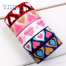 YJHSMY H-17420-1360,16 mm 10 yards Heart Printed grosgrain Ribbons,DIY handmade Hair accessories Material wedding gift wrap 2024 - buy cheap