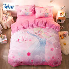 Frozen Elsa Disney Princess Bedding set Twin size Comforter Duvet Covers for Kids Girls Bedroom Decor Full Queen Bedclothes Pink 2024 - buy cheap