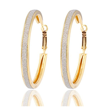 New Arrival Generous Earrings Golden/Silvery Big Circle Ear Hoop Earrings For Women Free Shipping 2024 - buy cheap