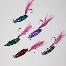 free shipping 20pcs/lot 2.1g trout lure artificial spoon fishing lure mixed colors metal fishing bait hard lure fishing wobbler 2024 - buy cheap