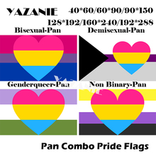YAZANIE 128*192cm/160*240cm/192*288cm Big LGBT Bisexual Demisexual Genderqueer Non Binary Pansexual Rainbow Car Combo Pride Flag 2024 - buy cheap