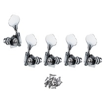 FLEOR 5pcs 1L4R Vintage Open Bass Tuning Keys Pegs Machine Heads Tuners Chrome For 5 Strings Bass 2024 - buy cheap