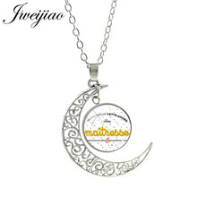 JWEIJIAO-collar con colgante de Luna francés, joyería con cabujón, domo de vidrio, CT280 2024 - compra barato