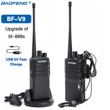 Baofeng-walkie-talkie BF-V9 de carga rápida, Radio portátil de 5W, UHF, 400-470MHz, USB, 2 uds., conjunto de Radio Ham CB (actualización de BF-888S) 2024 - compra barato
