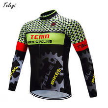 Teleyi Long Sleeve Cycling Jersey Men Autumn mtb Road Bike Jersey Bicycle Clothes Ropa Ciclismo Racing Sport Cycling Clothing 2024 - buy cheap