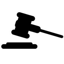 16.8cm*9.9cm Gavel Judge Fashion Car-Styling Stickers Decals Vinyl Decor Black/Silver S3-6643 2024 - buy cheap