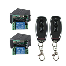 Sistema de interruptor de iluminação com controle remoto sem fio, 1 canais, transmissor, 2 receptores, interruptor para casa inteligente