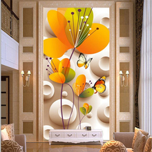 wellyu Custom Wallpaper 3D Super Fine Butterfly Flowers Arcade Aisle Backdrop Decorative Painting papel de parede 3d wallpaper 2024 - buy cheap