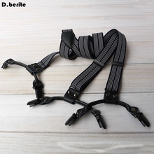 Mens Striped Braces Unisex Casual Adjustable Clip-on Suspenders Adult Belt Strap Clips Braces For Wedding Party BDXJ2521 2024 - buy cheap