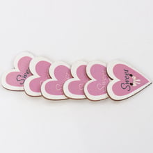 Pink Heart Pattern Diy Wooden Buttons Botones Handmade Accessories Decoration Sewing Scrapbooking Crafts Mix 28x30mm 20pcs MZ66 2024 - buy cheap