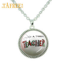 TAFREE High Quality Alloy Best Teacher Pendant Necklace Teacher's Day Gift Long Chain Necklace T-shirt Accessories FQ411 2024 - buy cheap