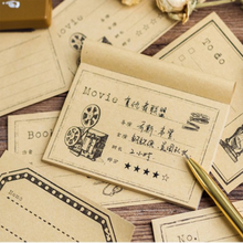 30sheets Vintage Kraft Paper Sticky Notes Cute Memo Pad Planner Stickers Bookmarks Korean Note Pad Office Stationery 2024 - buy cheap