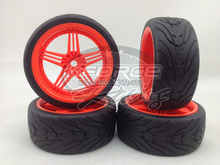 New Design 4pcs 1/10 Rubber Tires Tyre( Devil)Wheel Rim (material orange)fits for 1:10 Touring Car 1/10 Tire 2024 - buy cheap