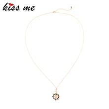 KISS ME Long Pendant Necklace For Women Gifts Moon Sun Unique Opal Enamel Crystal Drop Necklace 2019 Fashion Jewelry Accessories 2024 - buy cheap