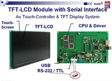 Monitor colorido lcd tft de 7 lâmpadas com interface rs232 de 800x480 p 2024 - compre barato
