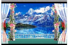 Customized 3d wallpaper 3d tv wall paper murals Snow mountain tip 3 d scenery scenery TV setting wall balcony decoration 2024 - buy cheap