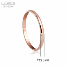 FYSARA 4 Colors High Quality Polish 2MM Width Stainless Steel Rings For Women Men Couple Rings Love Trendy Thin Finger Tail Ring 2024 - buy cheap