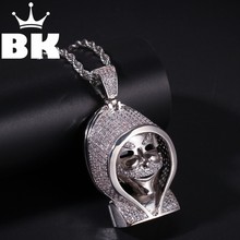 THE BLING KING-Collar personalizado para personas, collar de Hip Hop, Circonia cúbica completa, oro, plata, piedra CZ 2024 - compra barato