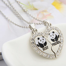 2 PCS/Set Animal Best Friends Friendship Couple Two Parts Pendant Necklace Best Gifts For Men Women BFF Jewelry Wholesale 2024 - buy cheap