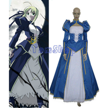 Fate Stay Night Saber Cosplay Dress Uniform Women Girls Halloween Costumes with Petticoat Custom Size Free Shipping 2024 - buy cheap
