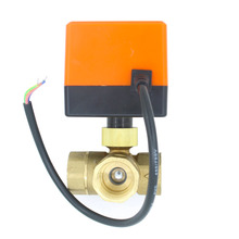 AC220v DN40 3-ходовой моторизованный шаровой клапан электрический привод клапан ac220v Электрический шаровой клапан dn40 для сантехники под полом тепла 2024 - купить недорого