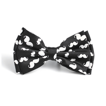 Bow tie for Men Men's ties "Black Mustache" Pattern Unisex Tuxedo Dress Butterfly Knot Party Weeding Gift Cravat Dropshipping 2024 - buy cheap