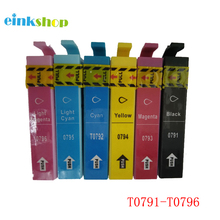 Einkshop-cartucho de tinta T0791 T0796 para impresora Epson 1400, 1410, 1500, 1500W, PX730WD, PX820FWD, PX830FWD, P50, PX650, PX660, PX700W 2024 - compra barato