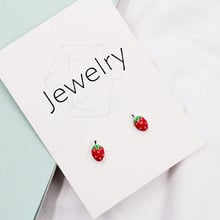 Daisies Boucles D'oreilles 925 Sterling Silver Earring Cute Tiny Sweet Little Strawberry Stud Earrings Gifts for Girls Kids Lady 2024 - buy cheap