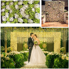 Decoração para parede de flores artificiais de seda rosa-30 segundos para casamento gramado/pilar decoração para mercado de casa 2024 - compre barato