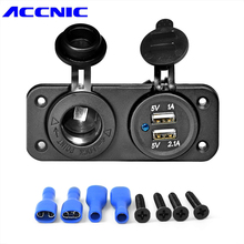 ACCNIC 5V 3.1A Dual USB Car Charger Socket Car Lighter Slot Changeable Adapter Auto Mobile Phone Charger For Car Motorcycle Boat 2024 - buy cheap